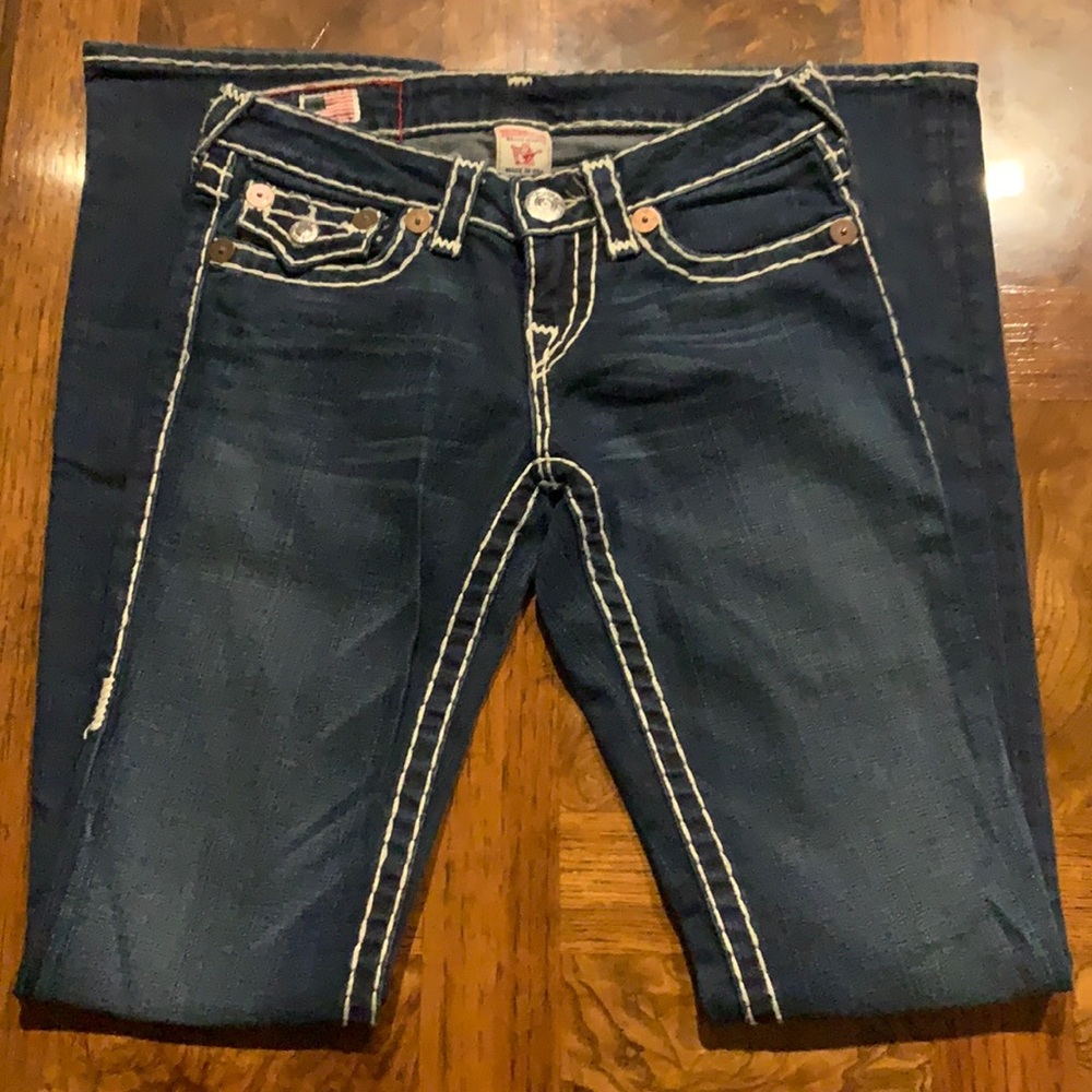 NWOT True Religion White Stitching Jeans❤️